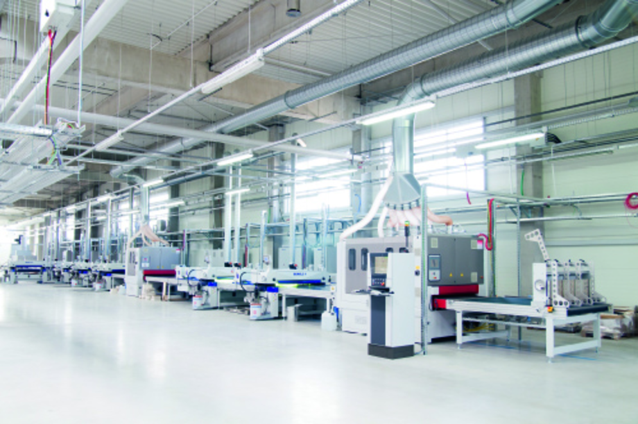 WEBER Holzschleifmaschinen KSF Linieneinbindung